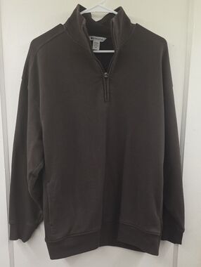 Athleta Forever Fleece 1/4 Zip Sweatshirt Brown Medium